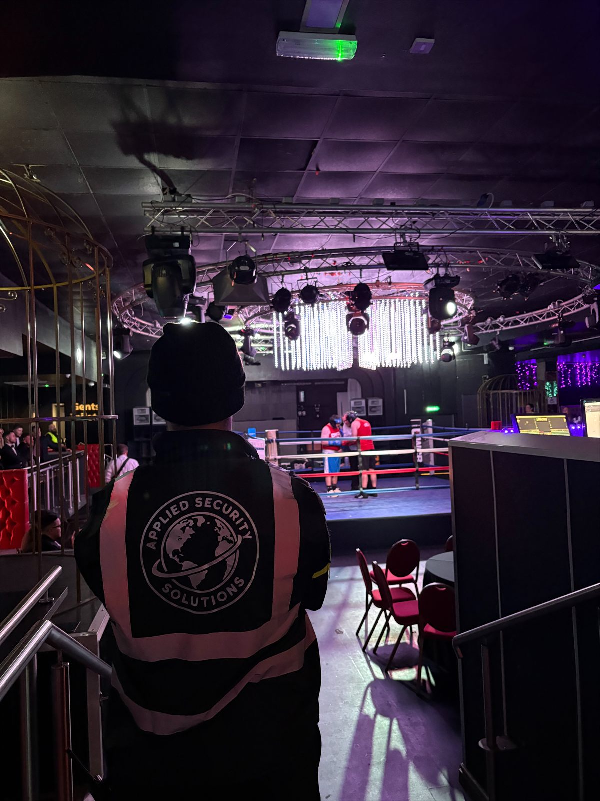 Applied Security Solutions operative on duty at a live event