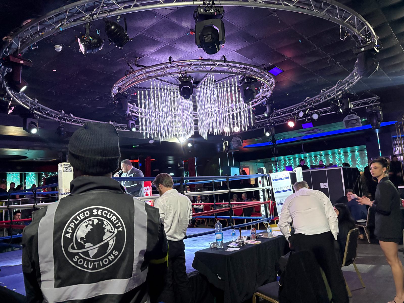 Applied Security Solutions officer on duty at a live event
